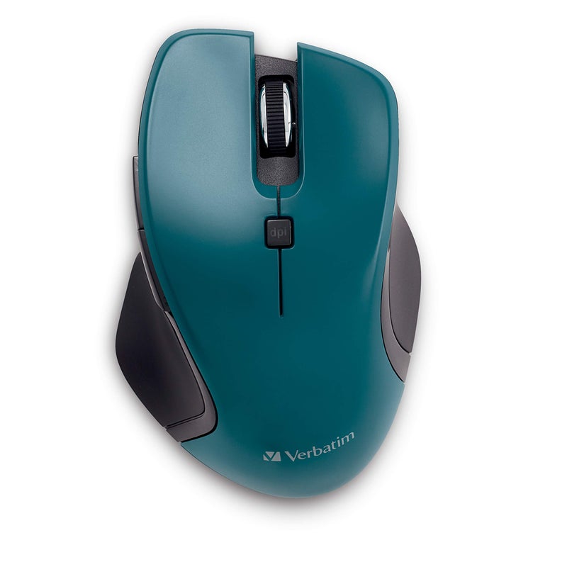 Verbatim USB-C Wireless Blue LED Mouse, Teal, 2.4GHz - Image 1